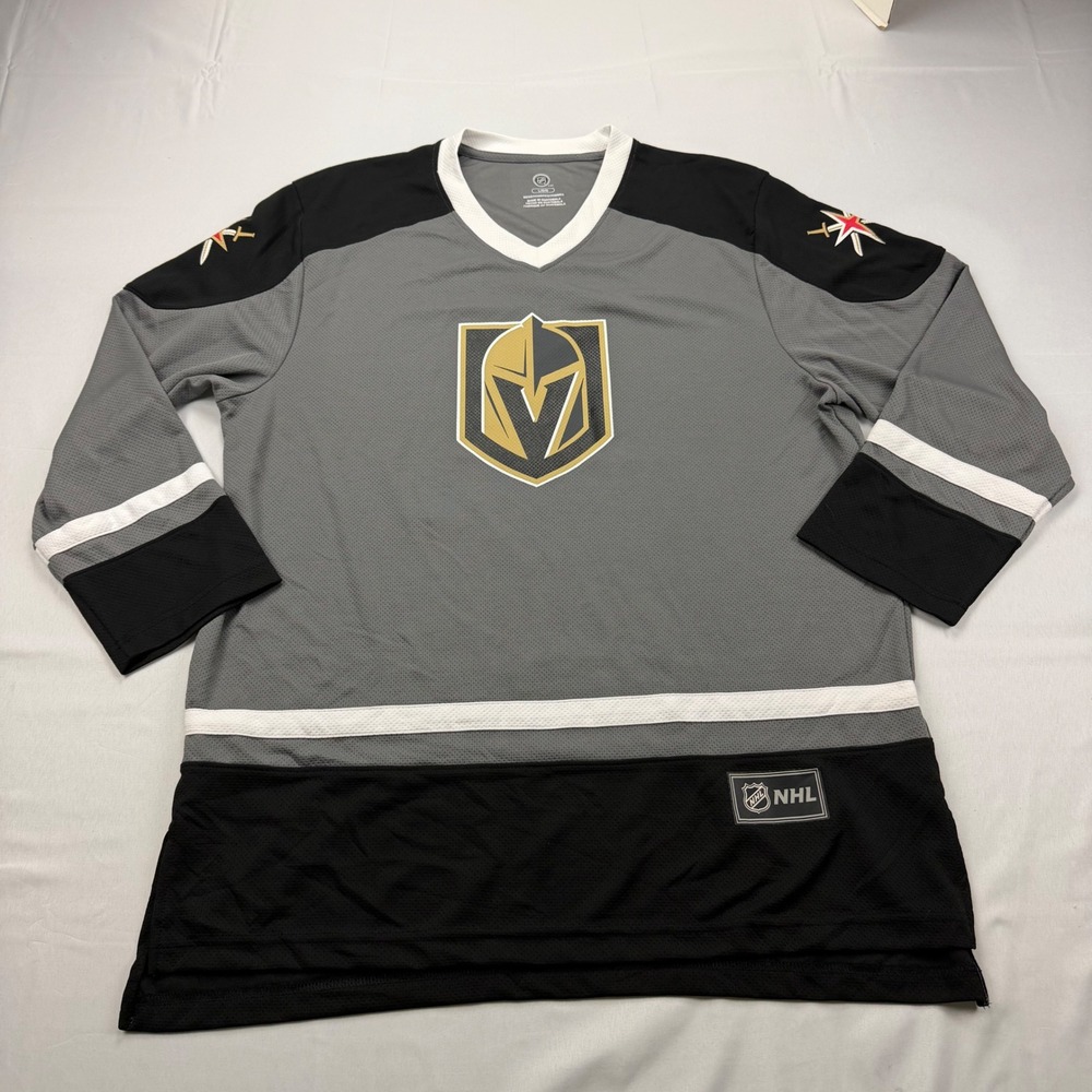 NHL Vegas Golden Knights Gray Black Gold Replica Jersey